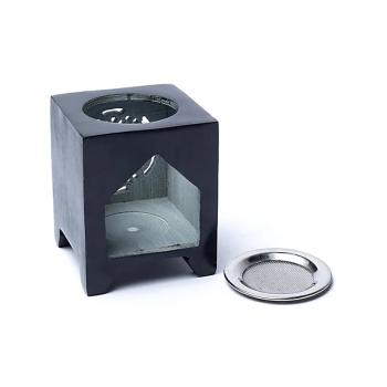 Preview: Räuchergefäß – Blume des Lebens - schwarz -